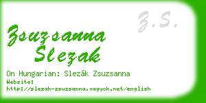 zsuzsanna slezak business card